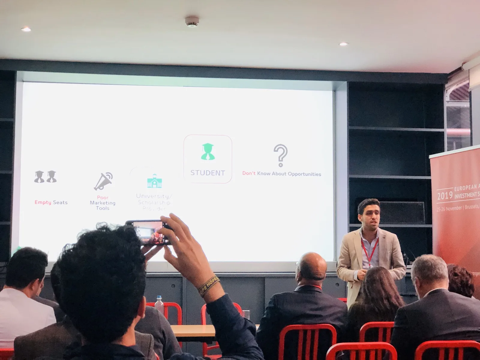 Sami speaking at the European Angel Investment Summit
